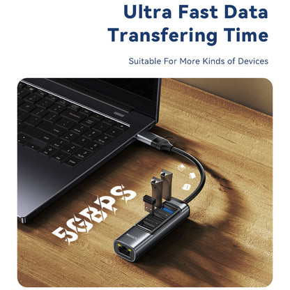 Hub USB / USB-C Yesido HB21, 5in1, Grigio