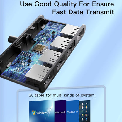 Hub USB Yesido HB12, 4in1, Grigio