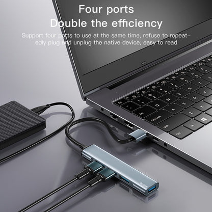 Hub USB Yesido HB18, 4in1, Grigio