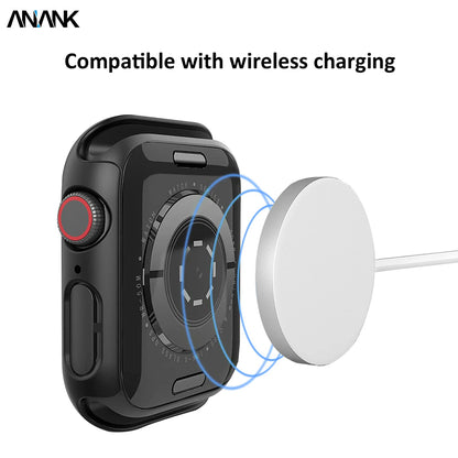 Custodia Anank Screen Guard per Apple Watch Series 7 45mm, Nera