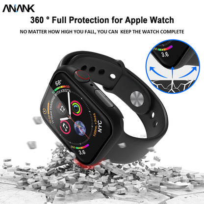 Custodia Anank Screen Guard per Apple Watch Series 7 45mm, Nera