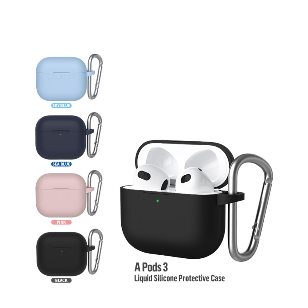 Custodia Blueo Liquid per Apple AirPods 3, Nera