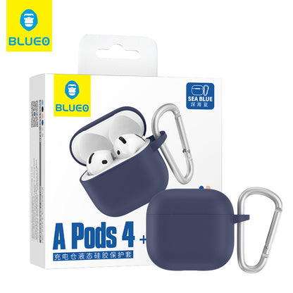 Custodia Blueo Liquid per Apple AirPods 4, Blu Navy