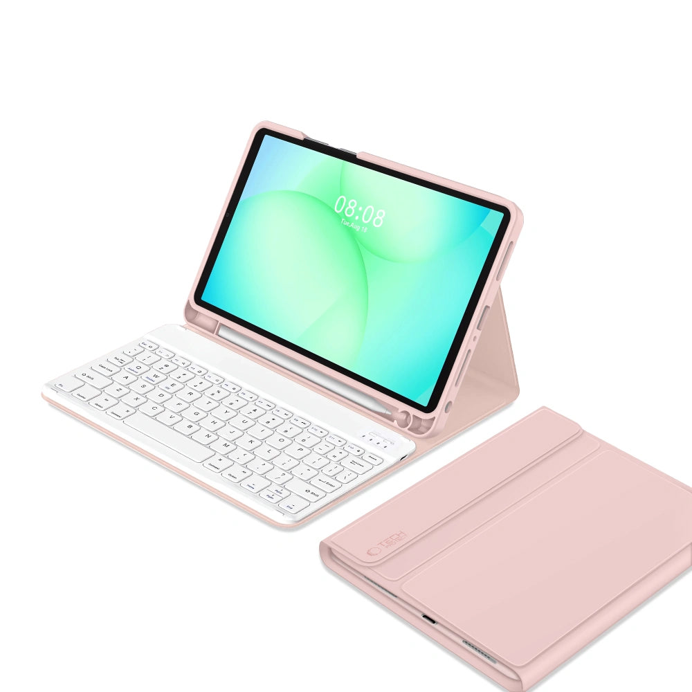 Custodia con tastiera per Samsung Galaxy Tab A11+ / Tab A9+, Tech-Protect, SC PEN, Rosa