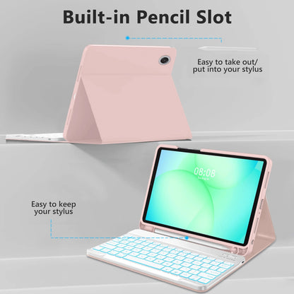 Custodia con tastiera per Samsung Galaxy Tab A11+ / Tab A9+, Tech-Protect, SC PEN, Rosa