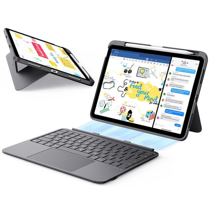 Keyboard Case for Apple iPad Air 11 (2026) / iPad Air 11 (2025) / Air 11 (2024) / Air (2022) / Air (2020), ESR, Flex, Gray