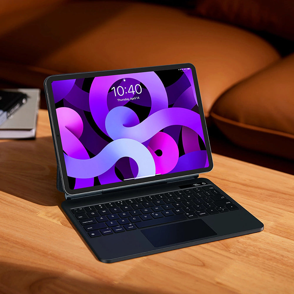 Custodia con Tastiera per Apple iPad Air (2022) / Air (2020) / Pro 11 (2018), Baseus, Brilliance with Digital Display, Grigio