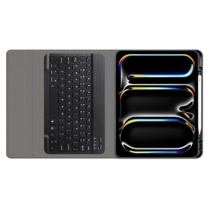 Custodia con Tastiera per Apple iPad Pro 11 (2024), Techsuit, CozyTab, Nera