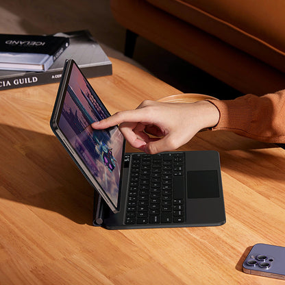 Custodia con Tastiera per Apple iPad Pro 12.9 (2022) / Pro 12.9 (2021) / Pro 12.9 (2020) / Pro 12.9 (2018), Baseus, Brilliance, Grigio