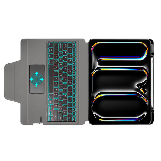 Custodia con Tastiera per Apple iPad Pro 13 (2024), Techsuit, KeyTab Pro, Nera