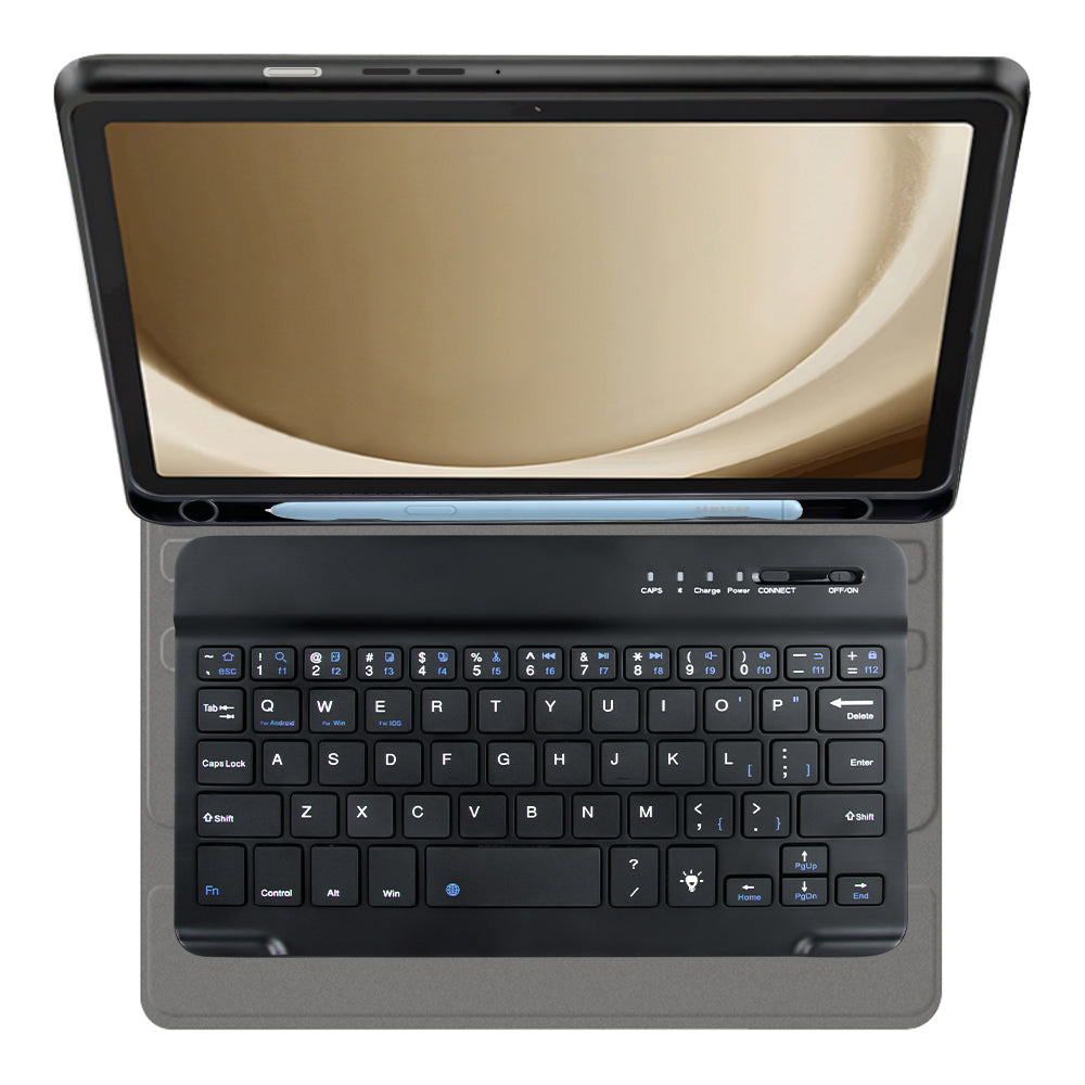 Custodia con Tastiera per Samsung Galaxy Tab A9+, Techsuit, CozyTab, Nera