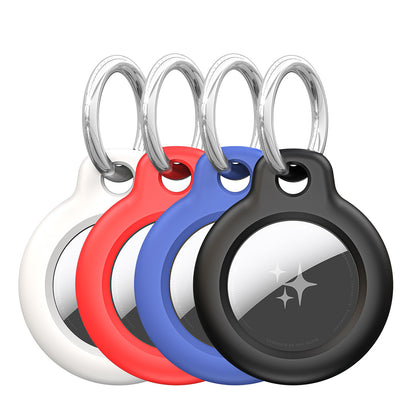 Custodia DUX DUCIS Secure per Apple AirTag, Set da 4 pezzi, Nera / Bianca / Blu / Rossa