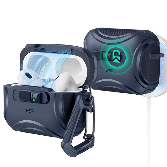 Custodia ESR Cyber FlickLock per Apple AirPods Pro 3, Blu