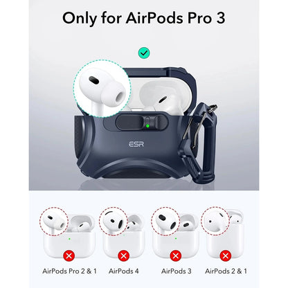 Custodia ESR Cyber FlickLock per Apple AirPods Pro 3, Blu