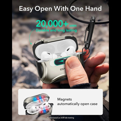 Custodia ESR Cyber FlickLock per Apple AirPods Pro 3, Grigio