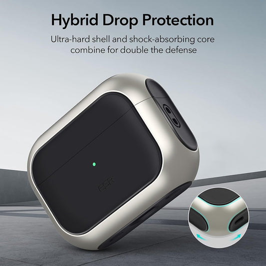 Custodia ESR Orbit Hybrid per Apple AirPods 4, Bianca