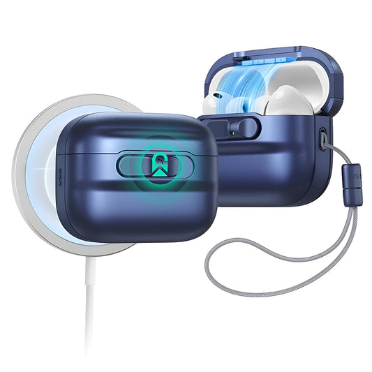 Custodia ESR Pulse Magnetic FlickLock per Apple AirPods Pro 3, Blu Navy