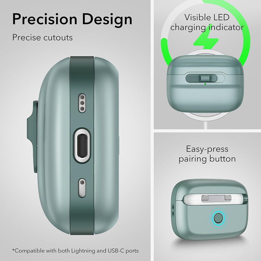 Custodia ESR Pulse per Apple AirPods 4, Verde