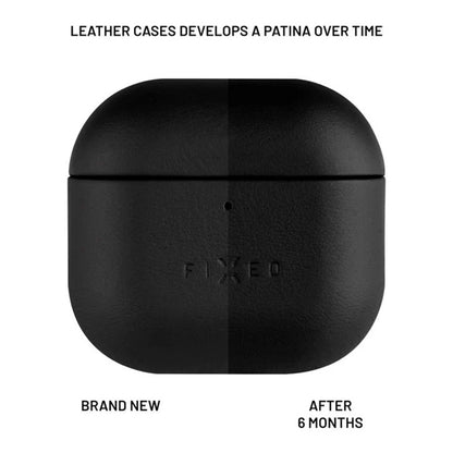 Custodia Fixed PodsLeather per Apple AirPods 4, Nera