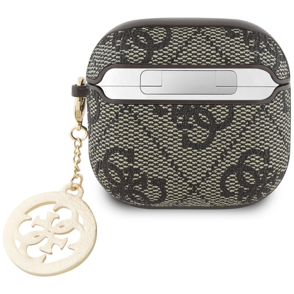 Custodia Guess 4G Strass Charm per Apple AirPods 4, Marrone