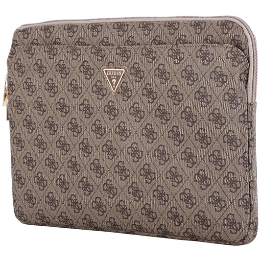 Custodia Guess 4G Triangle Logo per Laptop 14 pollici, Marrone