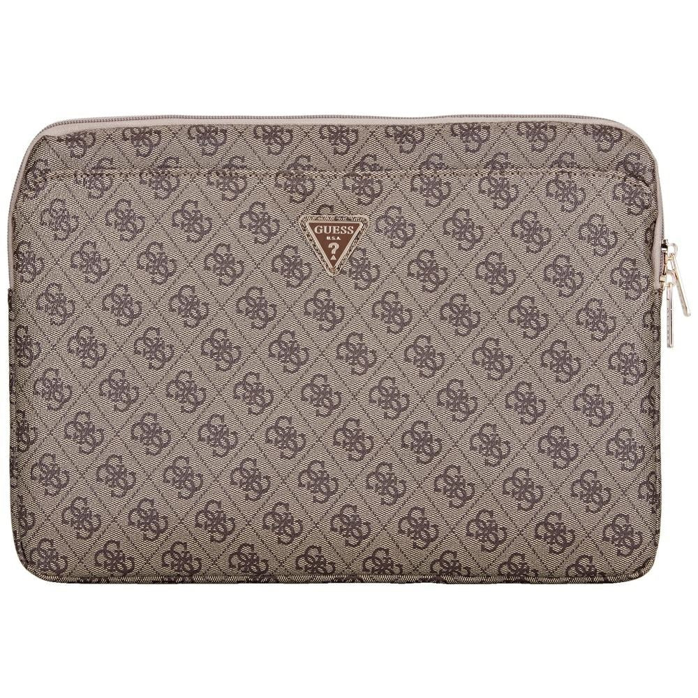 Custodia Guess 4G Triangle Logo per Laptop 14 pollici, Marrone