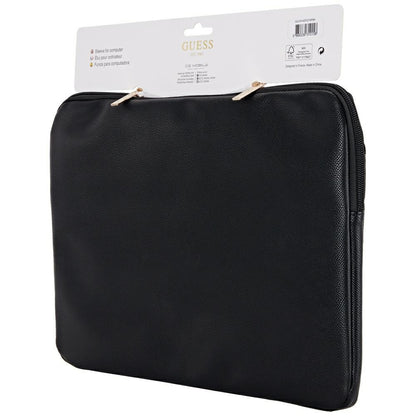 Custodia Guess Grained Triangle Logo per Laptop 14 pollici, Nera