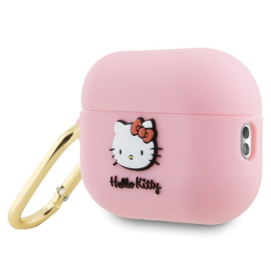 Custodia Hello Kitty 3D Kitty Head per Apple AirPods Pro 2, Rosa