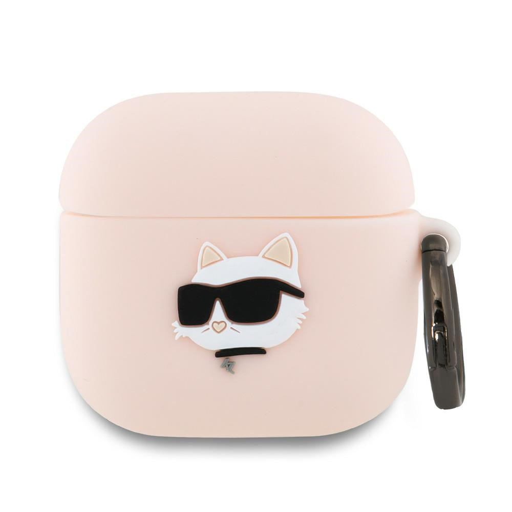 Custodia Karl Lagerfeld 3D Choupette's Head per Apple AirPods 4, Rosa
