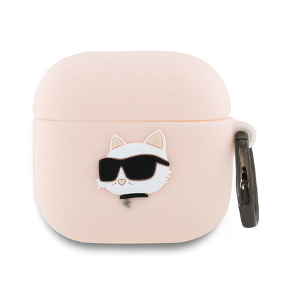 Custodia Karl Lagerfeld 3D Choupette's Head per Apple AirPods 4, Rosa