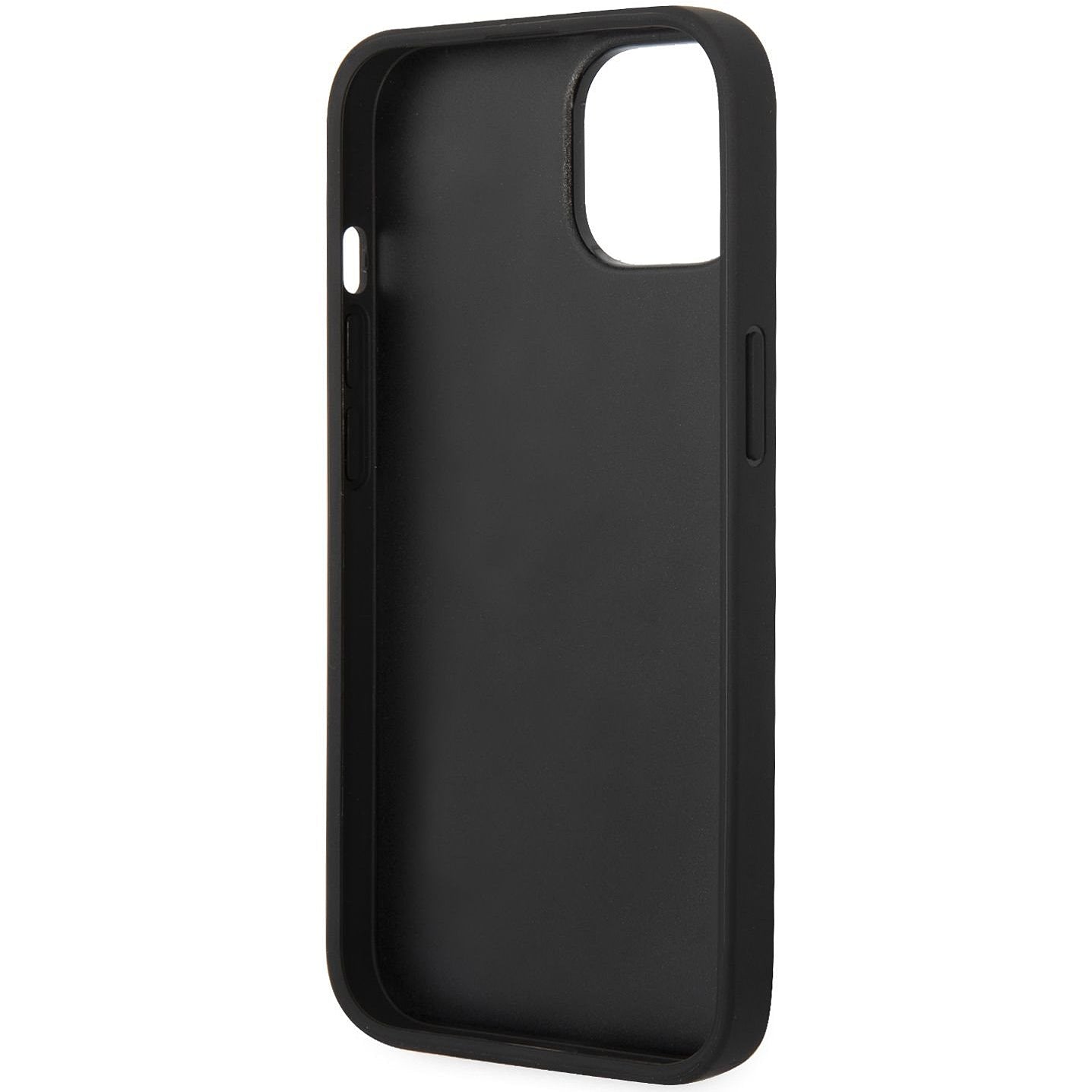 Custodia per Apple iPhone 14 Plus, Karl Lagerfeld, Saffiano Monogram Metal Logo, Nera