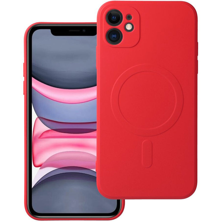 MagSafe Case for Apple iPhone 11, OEM, Silicone Mag, Red