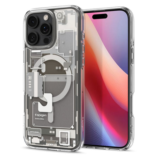 Custodia MagSafe per Apple iPhone 16 Pro Max, Spigen, Ultra Hybrid Zero One, Grigio ACS08381