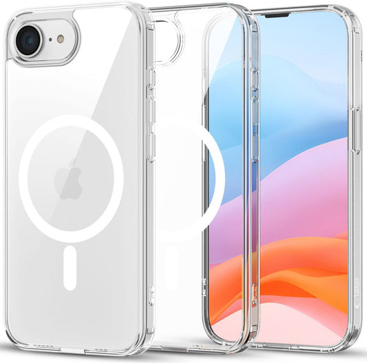 Husa MagSafe pentru Apple iPhone 16e, Tech-Protect, Flexair Hybrid, Transparenta