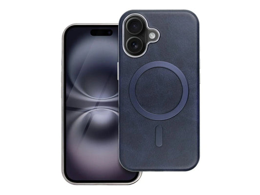 Custodia MagSafe per Apple iPhone 14 Pro, OEM, Gentleman Mag, Blu Navy