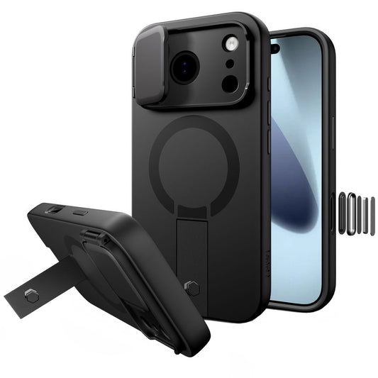 Custodia MagSafe per Apple iPhone 17 Pro, Tech-Protect, Kevlar Aura, Nera