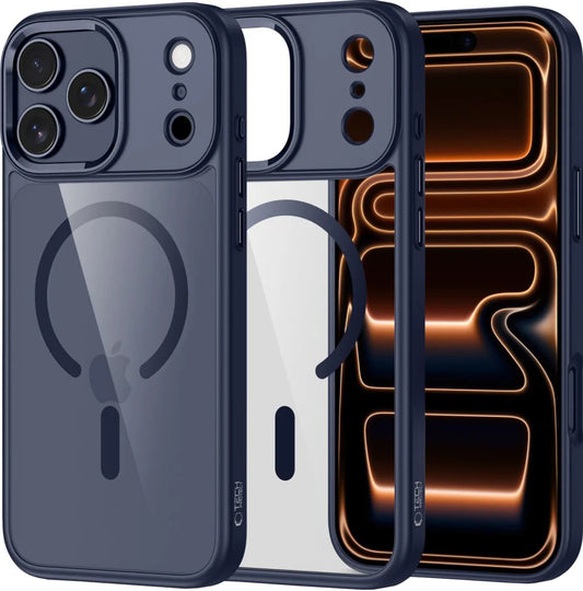 Custodia MagSafe per Apple iPhone 17 Pro, Tech-Protect, Magmat, Blu Navy