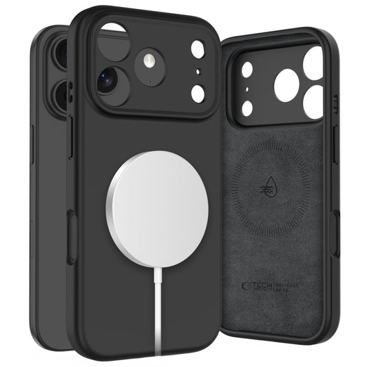 Custodia MagSafe per Apple iPhone 17 Pro Max, Tech-Protect, Silicone, Nera