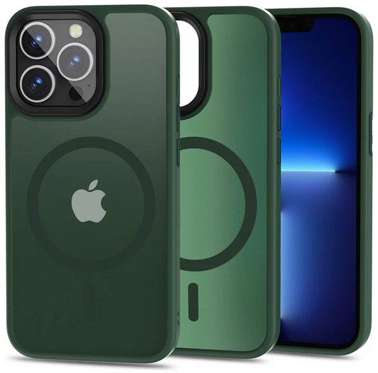 Custodia MagSafe per Apple iPhone 13 Pro, Tech-Protect, Magmat, Verde