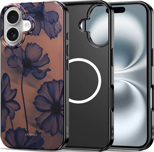 Custodia MagSafe per Apple iPhone 17, Tech-Protect, Lamano Velvet Night, Nera