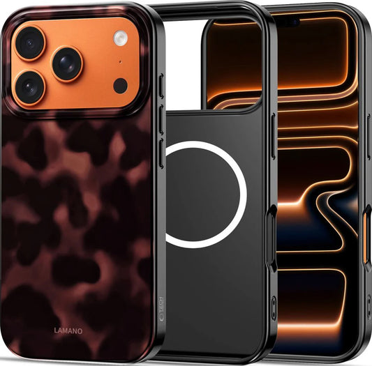 Custodia MagSafe per Apple iPhone 17 Pro, Tech-Protect, Lamano Panther, Nera