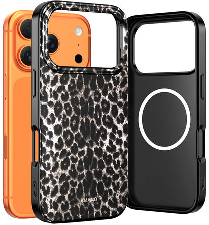 Custodia MagSafe per Apple iPhone 17 Pro, Tech-Protect, Lamano Leopard, Nera