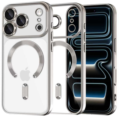 Custodia MagSafe per Apple iPhone 17 Pro, Tech-Protect, Magflex, Argento