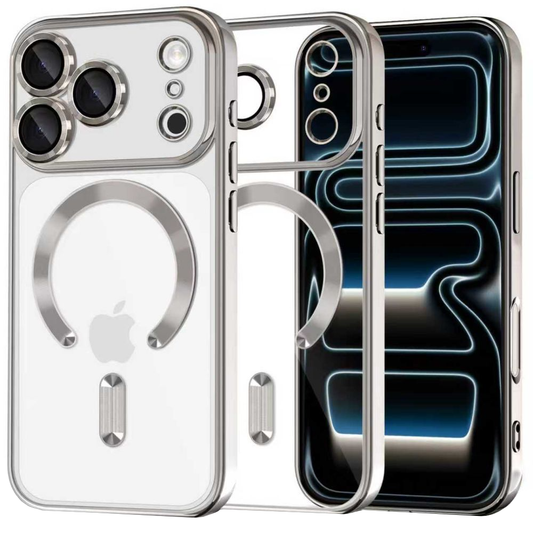 Custodia MagSafe per Apple iPhone 17 Pro, Tech-Protect, Magflex, Argento