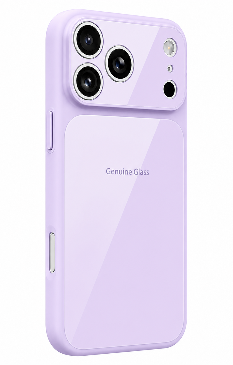 Custodia MagSafe per Apple iPhone 16 Pro, OEM, Vetro Originale, Viola
