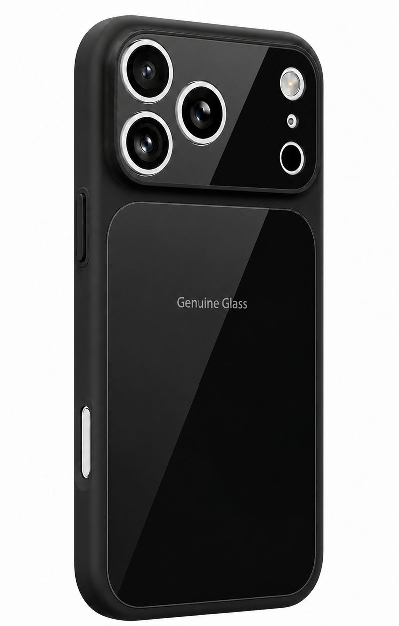 Custodia MagSafe per Apple iPhone 16 Pro Max, OEM, Vetro Autentico, Nera