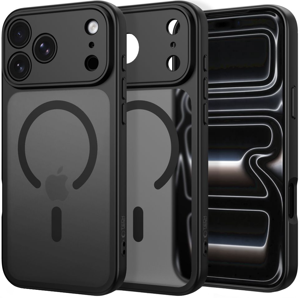 Custodia MagSafe per Apple iPhone 18 Pro / 17 Pro, Tech-Protect, BasicMag, Nero Opaco
