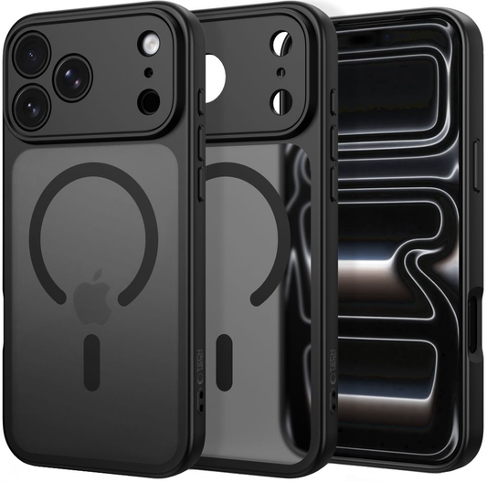 Custodia MagSafe per Apple iPhone 18 Pro / 17 Pro, Tech-Protect, BasicMag, Nero Opaco