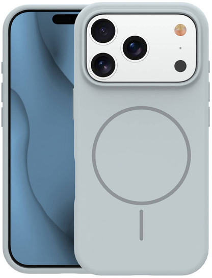 Custodia MagSafe per Apple iPhone 18 Pro Max / 17 Pro Max, OEM, Silicone Sottile, Grigio