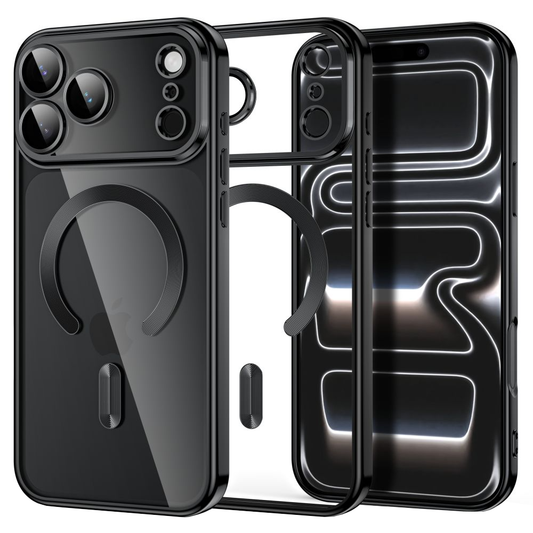 Custodia MagSafe per Apple iPhone 18 Pro / 17 Pro, Tech-Protect, Magflex, Nero Satinato